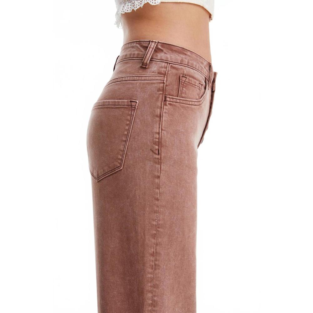 NEW BAYEAS jordan high rise wide leg denim jeans in cappuccino - Picture 4 of 6